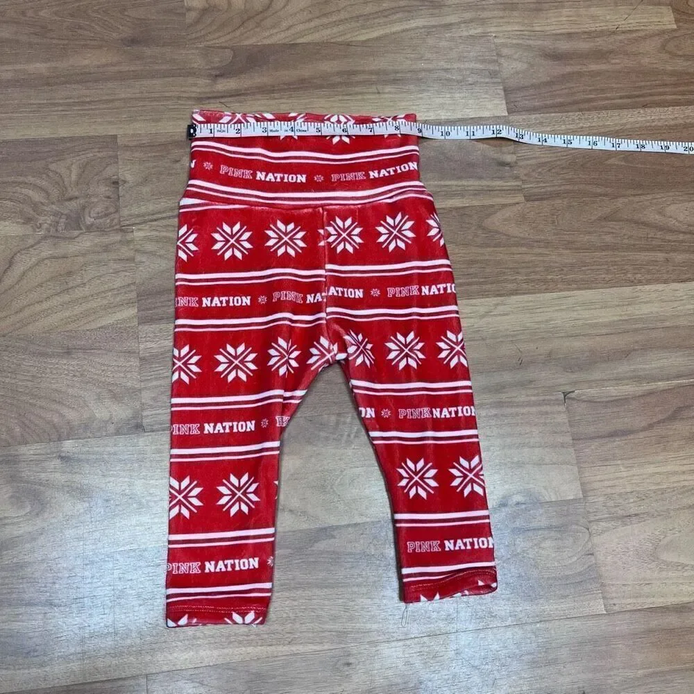 Baby Liv Boutique Kids “Pink Nation” Red Geometric Print Pajamas Size 12/18m